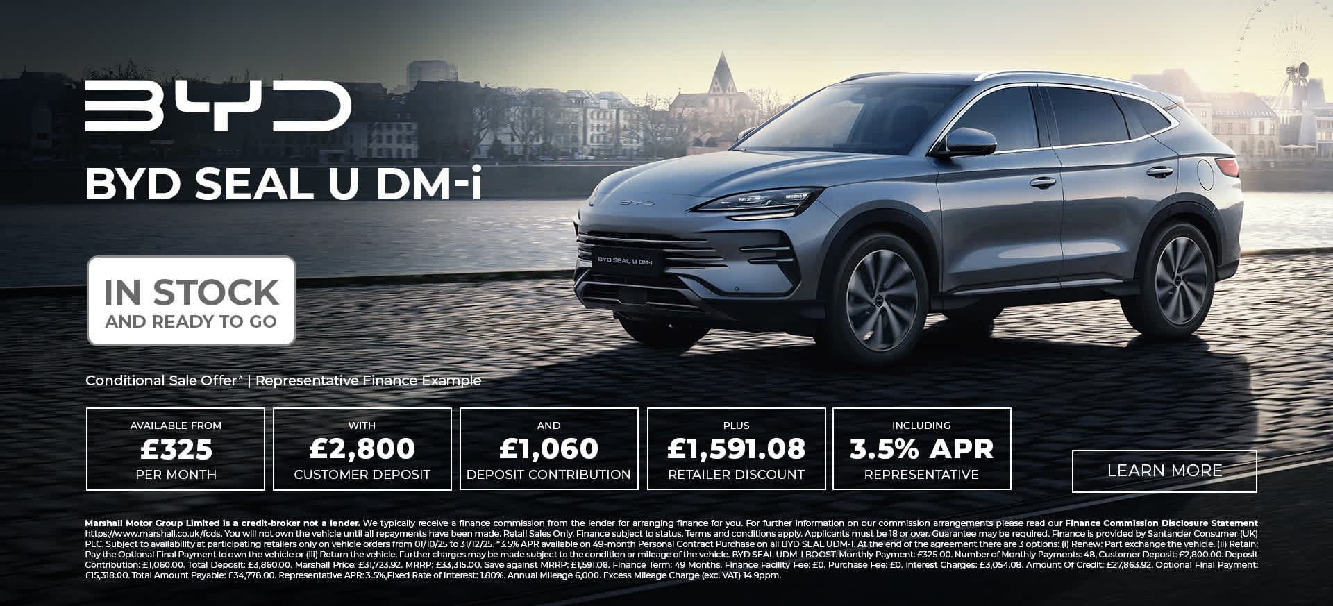 BYD SEAL U DM-i Personal Contract Purchase Offer - 3.5% APR Representative*